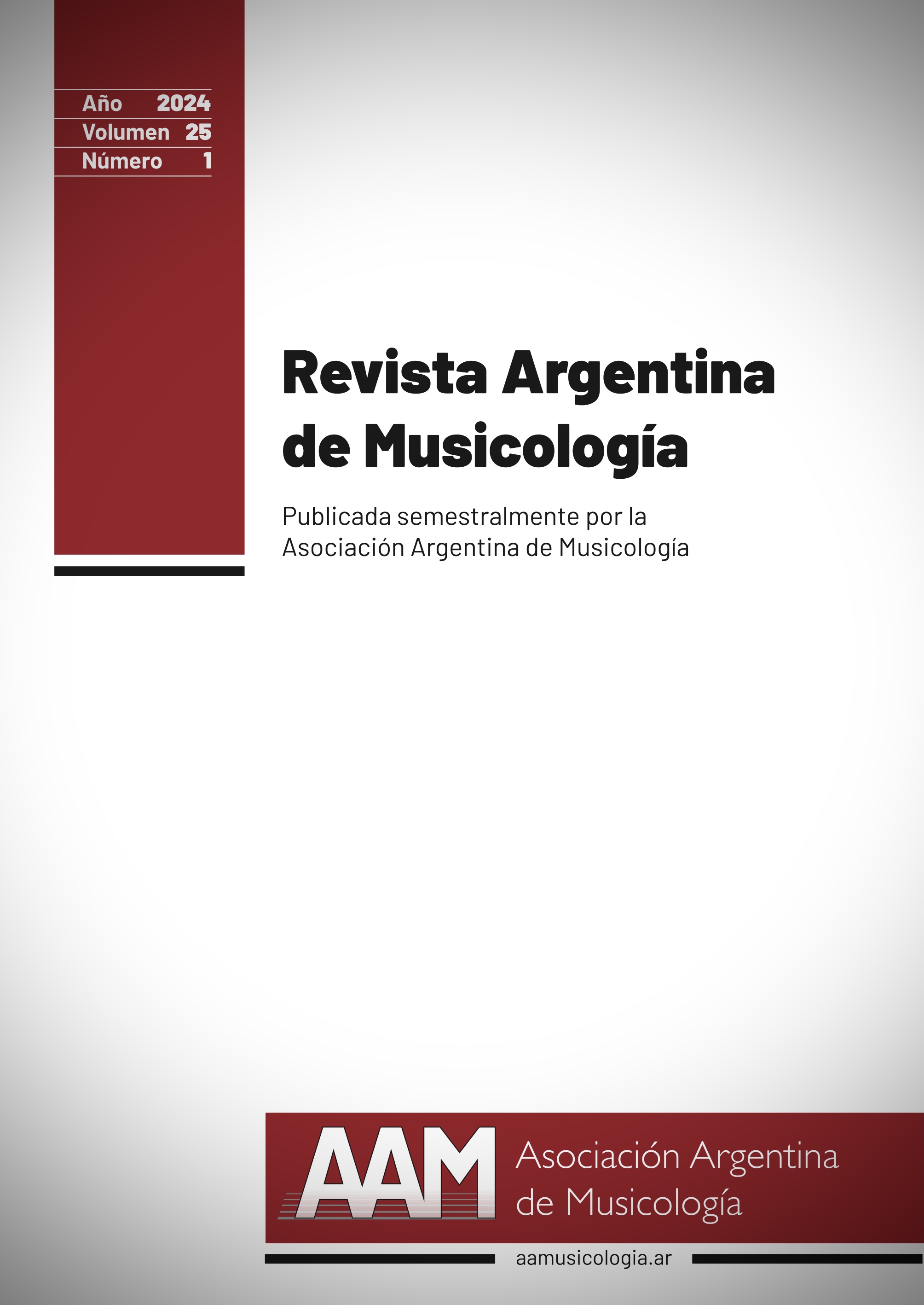 Portada de la Revista Argentina de Musicología 25.1 (2024)